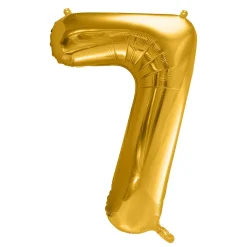 PARTYDECO Balon Metal Foliowy Cyfra "7" 86 Cm Zloty Sale