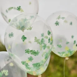 GINGER RAY Balony Lets Go Wild Z Confetti 5 Szt. Fi 30,5 Cm Przezroczysty Discount