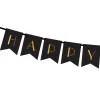 PARTYDECO Baner New Year Ze Zlotym Napisem 2,5 M Czarny Sale