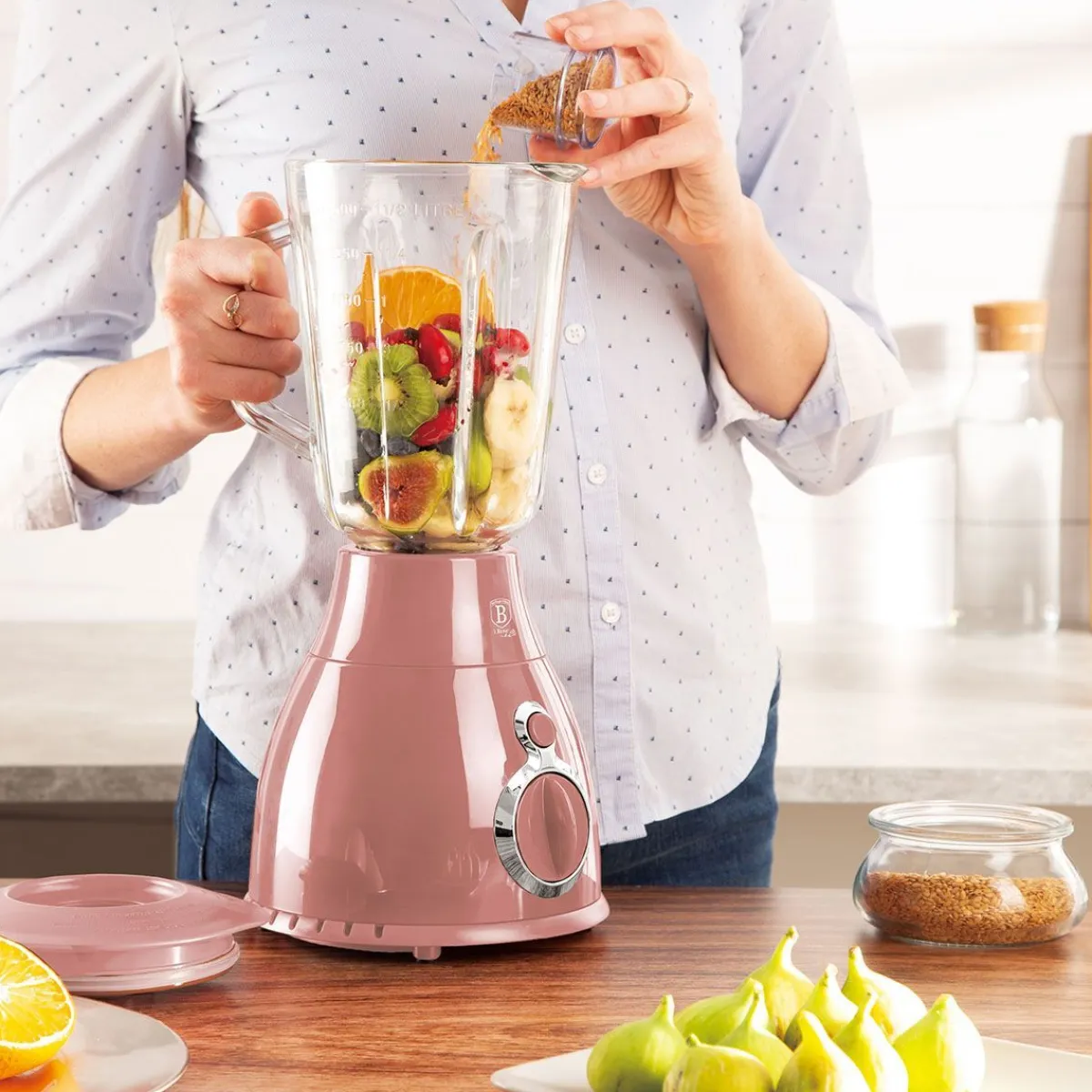 BERLINGER HAUS Blender I-Rose Kielichowy 1,5 L Rozowy Outlet
