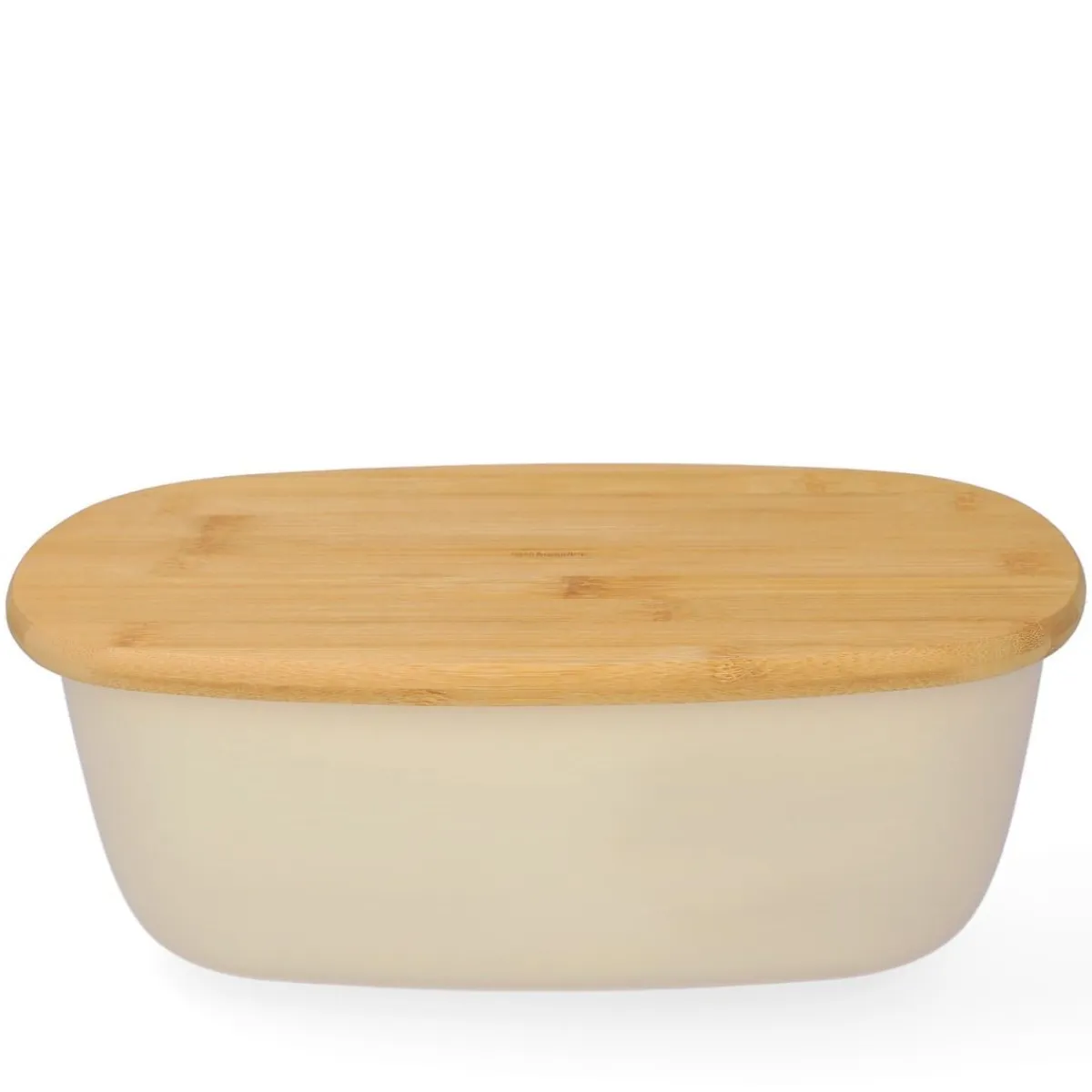 HOMLA Chlebak Nores Z Bambusowa Pokrywka 37X22X14 Cm Bezowy Outlet