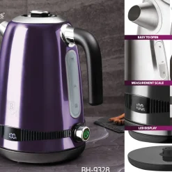 BERLINGER HAUS Czajnik Elektryczny Purple Eclipse Z Regulacja Temperatury 1,7 L Fioletowy Outlet
