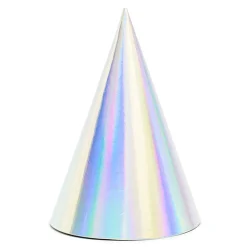 PARTYDECO Czapeczki Opal 6 Szt. 16 Cm Srebrny