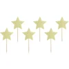 PARTYDECO Dekoracja Stars Do Muffinek Zlote Gwiazdki 6 Szt. 11,5 Cm Zloty Outlet