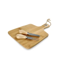 HOMLA Deska Bambou Z Zestawem Nozy 26X19 Cm Naturalny Outlet