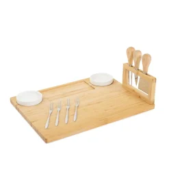 HOMLA Deska Rumi Do Serwowania Z Miseczkami I Widelczykami 37X28 Cm Naturalny New