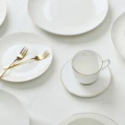 HOMLA Filizanka Auro Z Podstawka Ze Zlota Obwodka 0,21 L Bialy Best