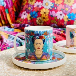 HOMLA Filizanka Frida Kahlo Ze Spodkiem Turkusowa 0,2 L Best