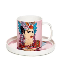 HOMLA Filizanka Frida Kahlo Ze Spodkiem Fioletowa 0,2 L New