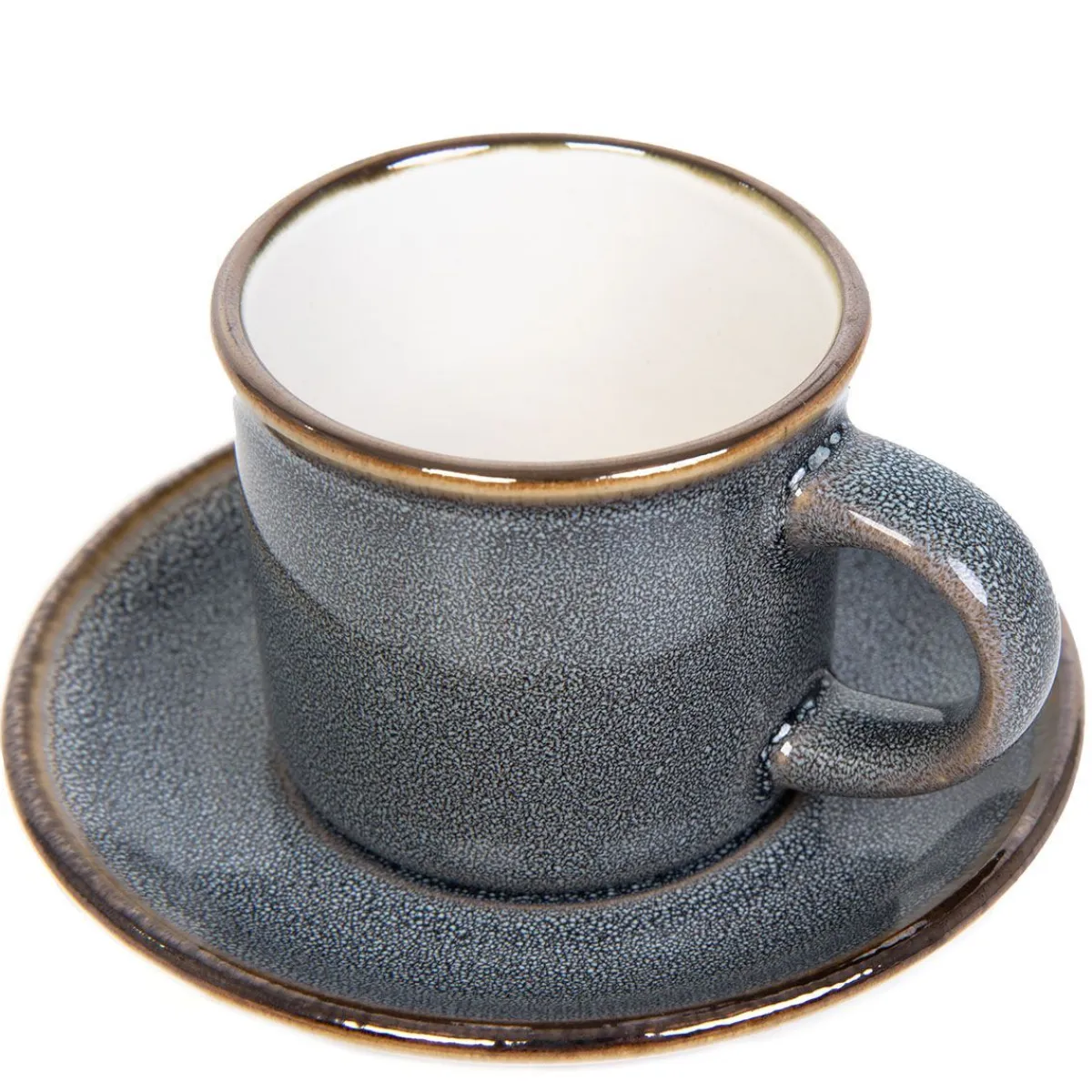 HOMLA Filizanka Larisa Do Espresso Ze Spodkiem Szara 0,08 L Szary Clearance