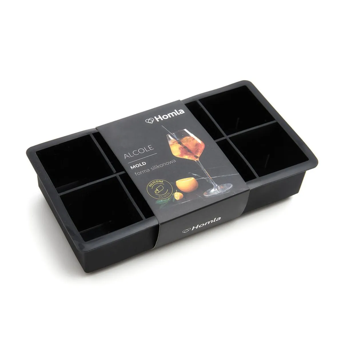 HOMLA Forma Alcole Na Kostki Lodu Kwadratowe Czarna 22X11 Cm Online