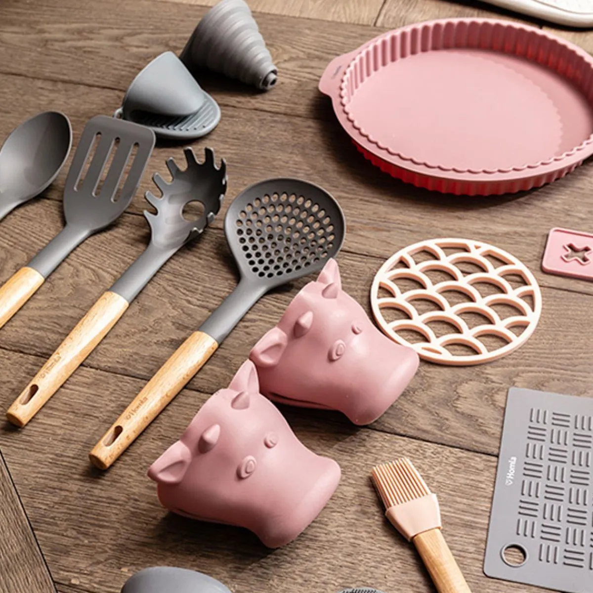 HOMLA Forma Easy Bake Na Tarte Silikonowa Rozowa 31 Cm Rozowy New