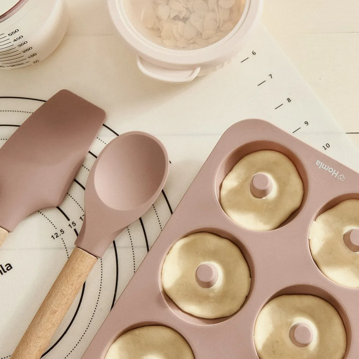 HOMLA Forma Easy Bake Silikonowa Na Donuty 26X18 Cm Rozowy Sale