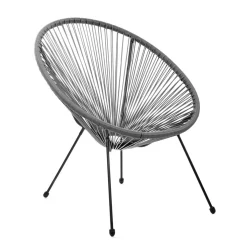 HOMLA Fotel Acapulco Ciemnoszary 93X73X85 Cm New