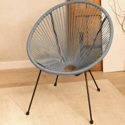 HOMLA Fotel Acapulco Jasno 93X73X85 Cm Szary Sale