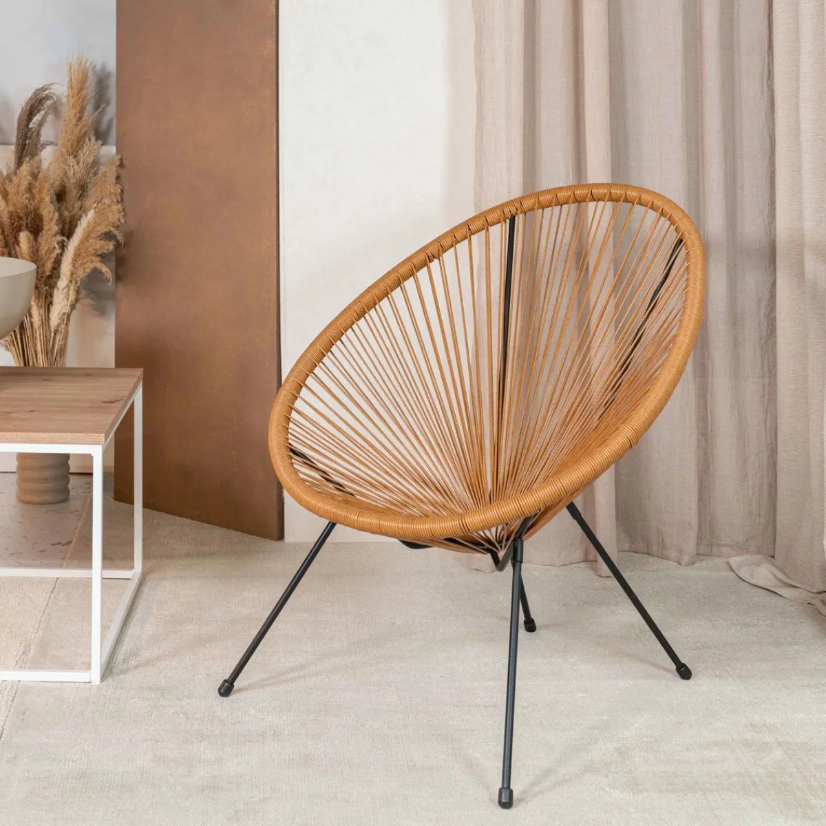 HOMLA Fotel Acapulco 93X73X85 Cm Naturalny Clearance