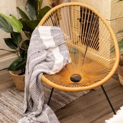 HOMLA Fotel Acapulco 93X73X85 Cm Naturalny Clearance