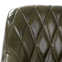 HOMLA Fotel Brizo W Obiciu Ze Skory Bawolej Zielone 55X60X86 Cm Clearance