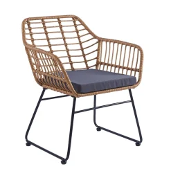 HOMLA Fotel Jardin Pleciony 95X55X42 Cm Naturalny