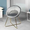 HOMLA Fotel Jared Welurowy 73X47X84 Cm Szary Outlet