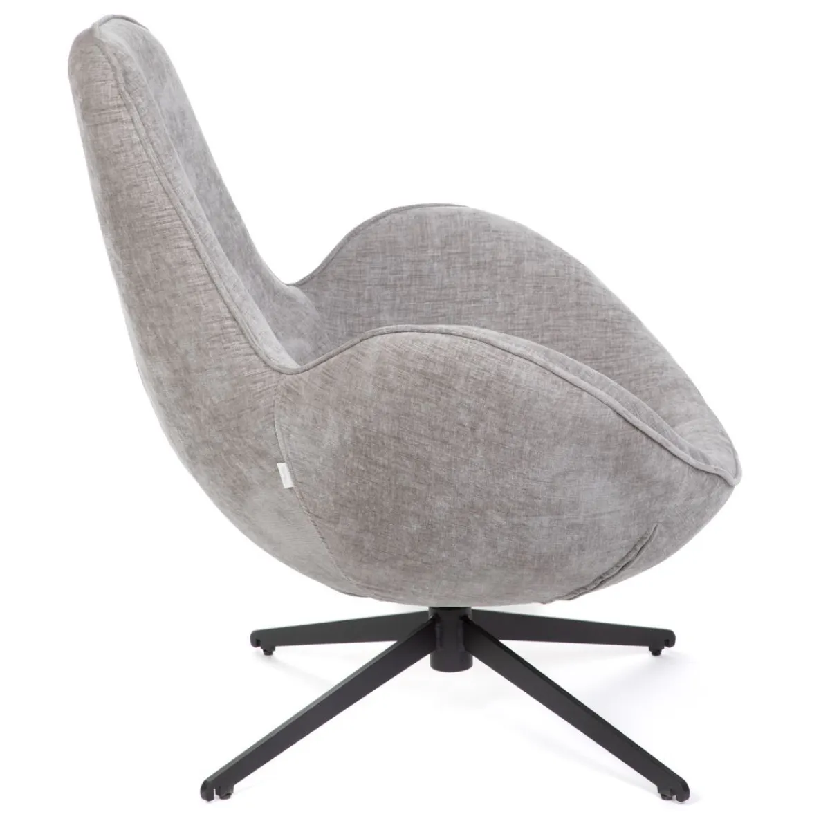 HOMLA Fotel Lunaire Obrotowy Welurowy Szary 86X76X87 Cm Outlet