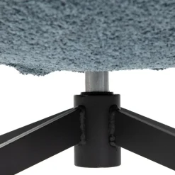 HOMLA Fotel Lunaire Obrotowy W Tkaninie Teddy Boucle Granatowy 86X76X87 Cm Best