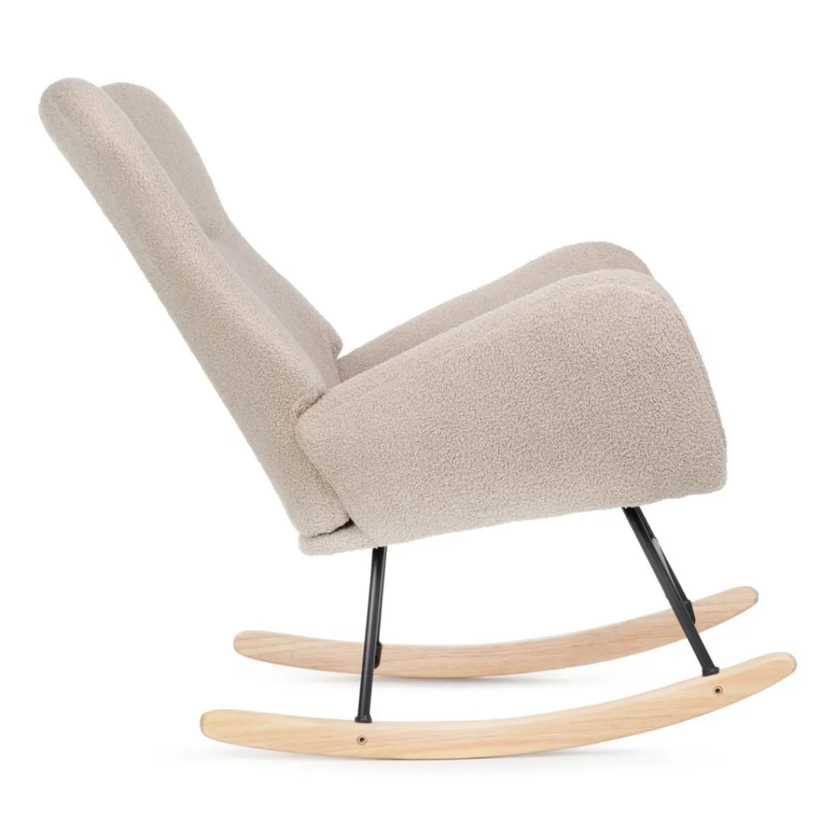 HOMLA Fotel Lunnie Bujany W Tkaninie Teddy Boucle 67X78X92 Cm Bezowy Best