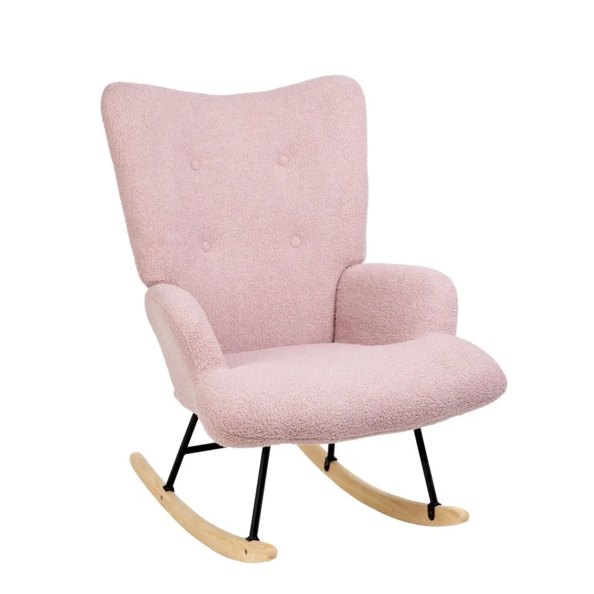 HOMLA Fotel Moss Teddy Boucle Bujany Rozowy W Tkaninie Teddy Boucle 72X73X92 Cm Online