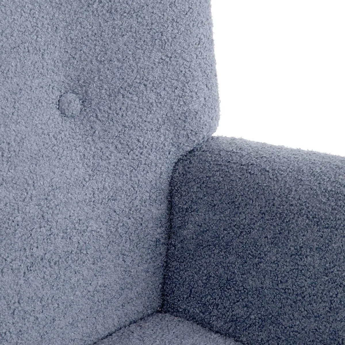 HOMLA Fotel Moss Teddy Boucle W Tkaninie Teddy Granatowy Outlet