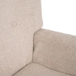 HOMLA Fotel Moss Teddy Boucle W Tkaninie Teddy Bezowy Clearance