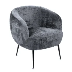 HOMLA Fotel Pallstol Szenilowy Ciemno Szary 72X70X74Cm Discount