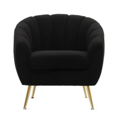 HOMLA Fotel Reika Welurowy 78X73X79 Cm Czarny Clearance