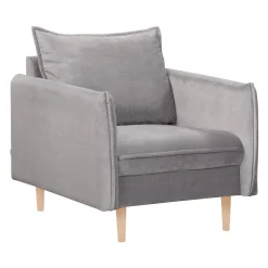HOMLA Fotel Rugg W Tkaninie 99X86X91 Cm Szary New