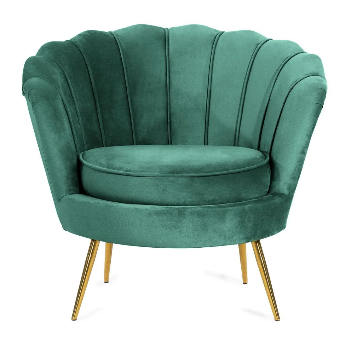 HOMLA Fotel Shelly Welurowy 82X74X76 Cm Zielony New