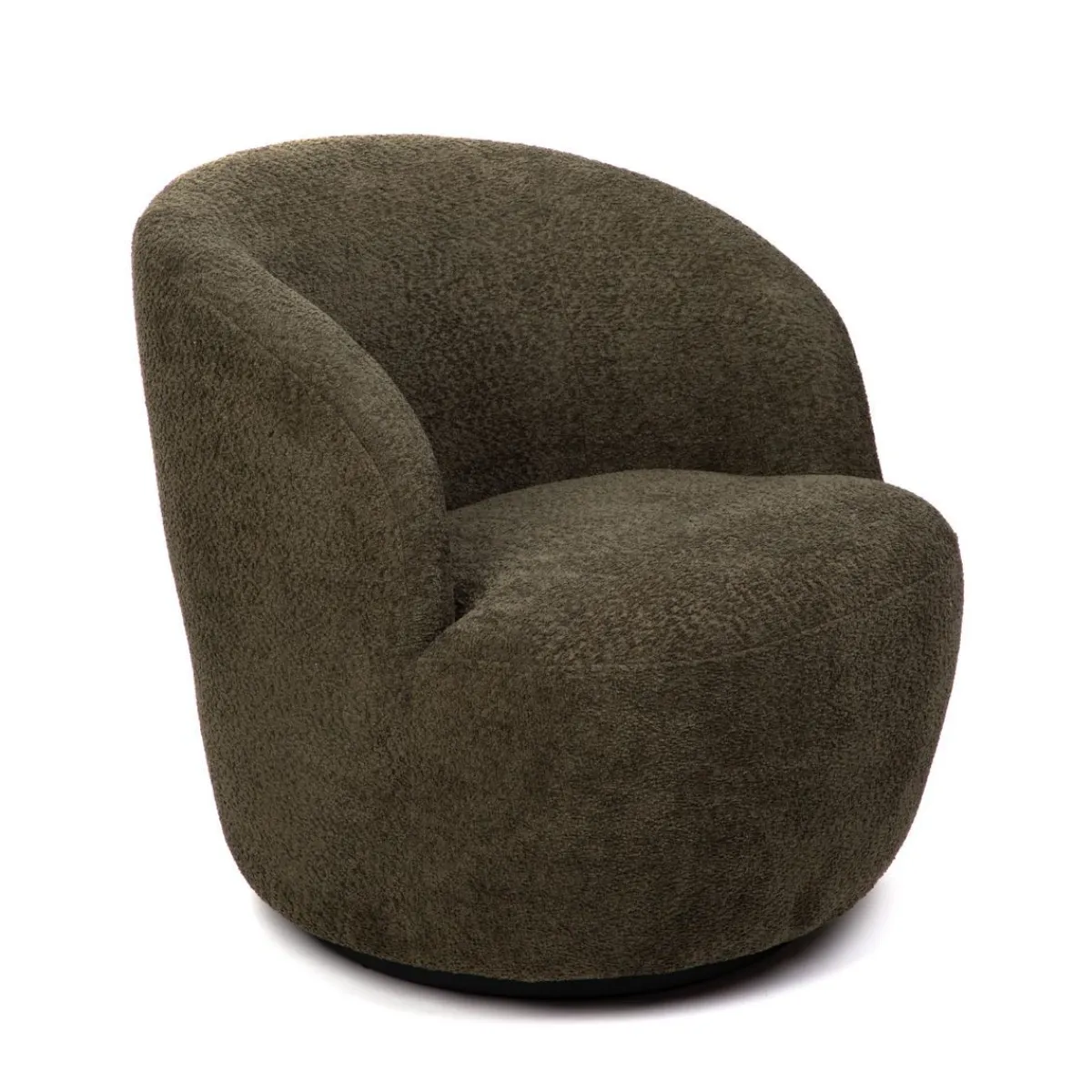 HOMLA Fotel Svingen Obrotowy Oliwkowy 65.5X77X69Cm Outlet