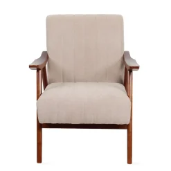 HOMLA Fotel Terra Nogi Ciemnobrazowe 70X75X87 Cm Bezowy Sale