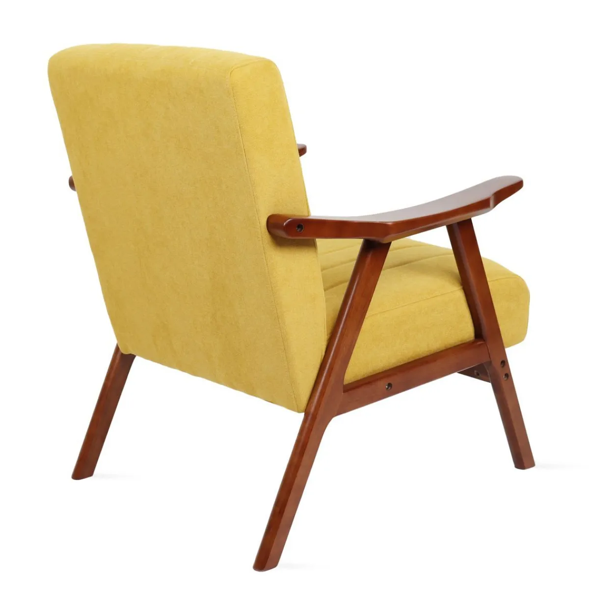 HOMLA Fotel Terra Nogi Ciemnobrazowe 70X75X87 Cm Musztardowy New