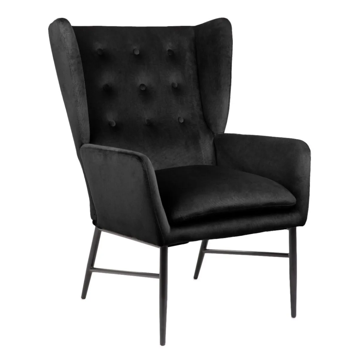HOMLA Fotel Vinnande Czarny 97X67X73 Cm New