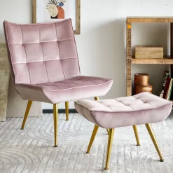 HOMLA Fotel Vinnis 96X69X82 Cm Rozowy Hot