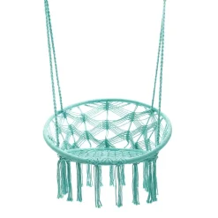 HOMLA Hustawka Circle Doira Makrama Turkusowa 82X60X115-138 Cm Discount