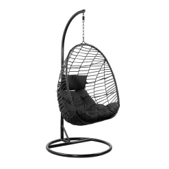 HOMLA Hustawka Solei Czarna Z Czarna Poduszka 95X95X195 Cm Czarny Sale