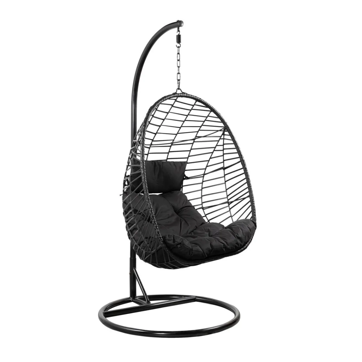 HOMLA Hustawka Solei Czarna Z Czarna Poduszka 95X95X195 Cm Czarny Sale