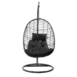 HOMLA Hustawka Solei Czarna Z Czarna Poduszka 95X95X195 Cm Czarny Sale