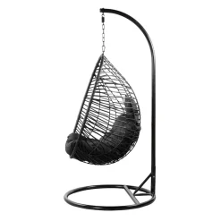 HOMLA Hustawka Solei Czarna Z Czarna Poduszka 95X95X195 Cm Czarny Sale