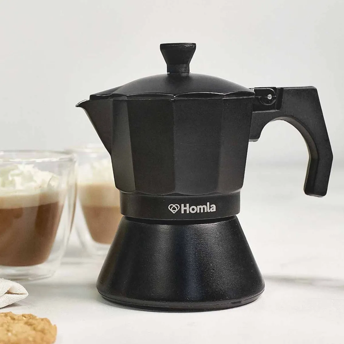 HOMLA Kawiarka Mia Mokka Czarna 3 Cups Czarny