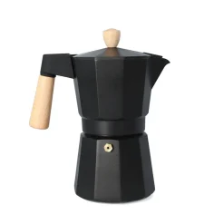 HOMLA Kawiarka Mia Mokka Czarna Z Drewnianym Uchwytem 6 Cup Czarny Clearance