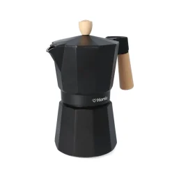 HOMLA Kawiarka Mia Mokka Czarna Z Drewnianym Uchwytem 6 Cup Czarny Clearance