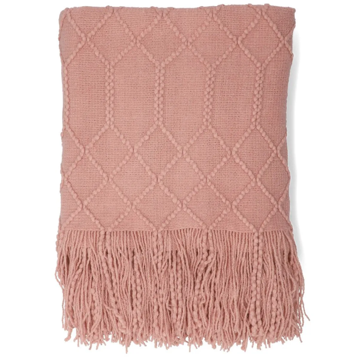 HOMLA Koc Loop W Splot Kulkowy 130X170 Cm Rozowy Clearance