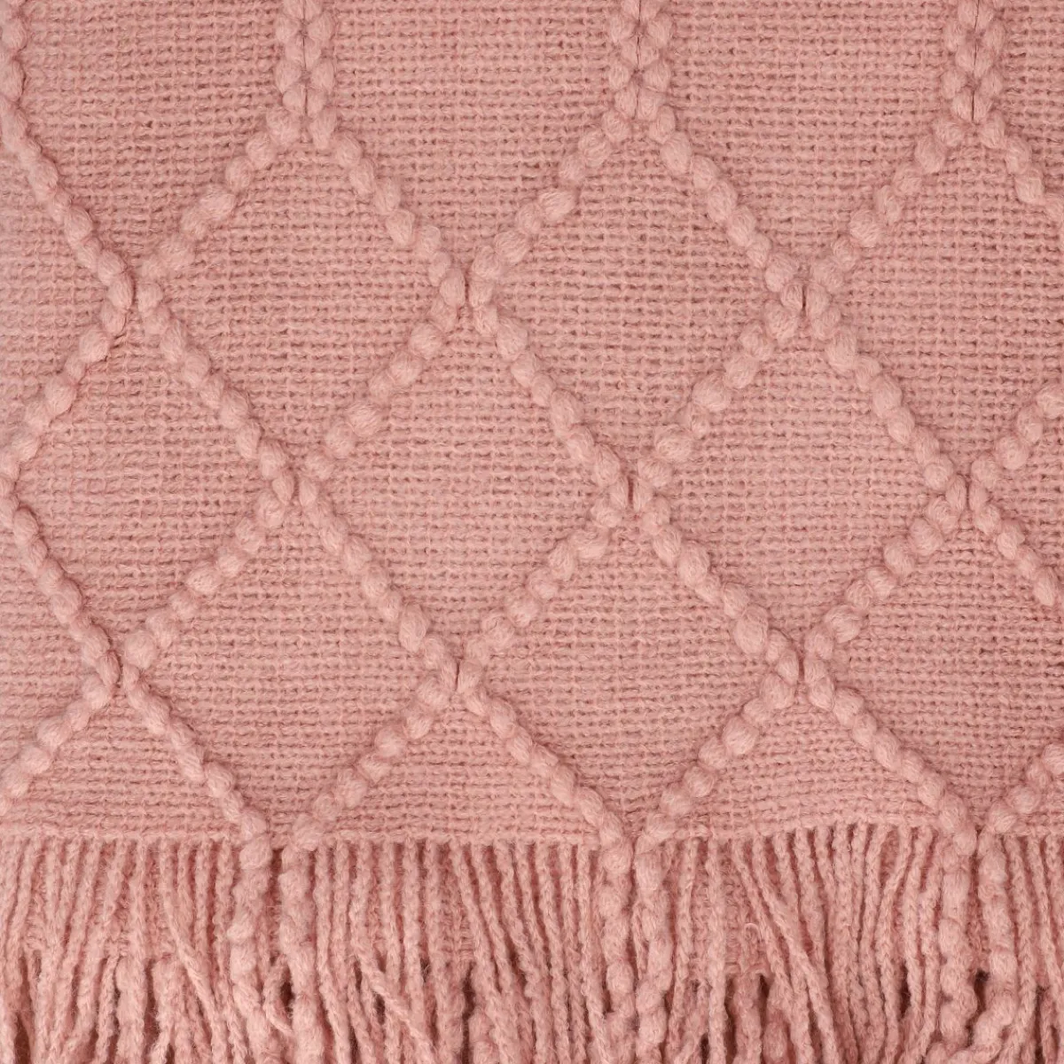 HOMLA Koc Loop W Splot Kulkowy 130X170 Cm Rozowy Clearance