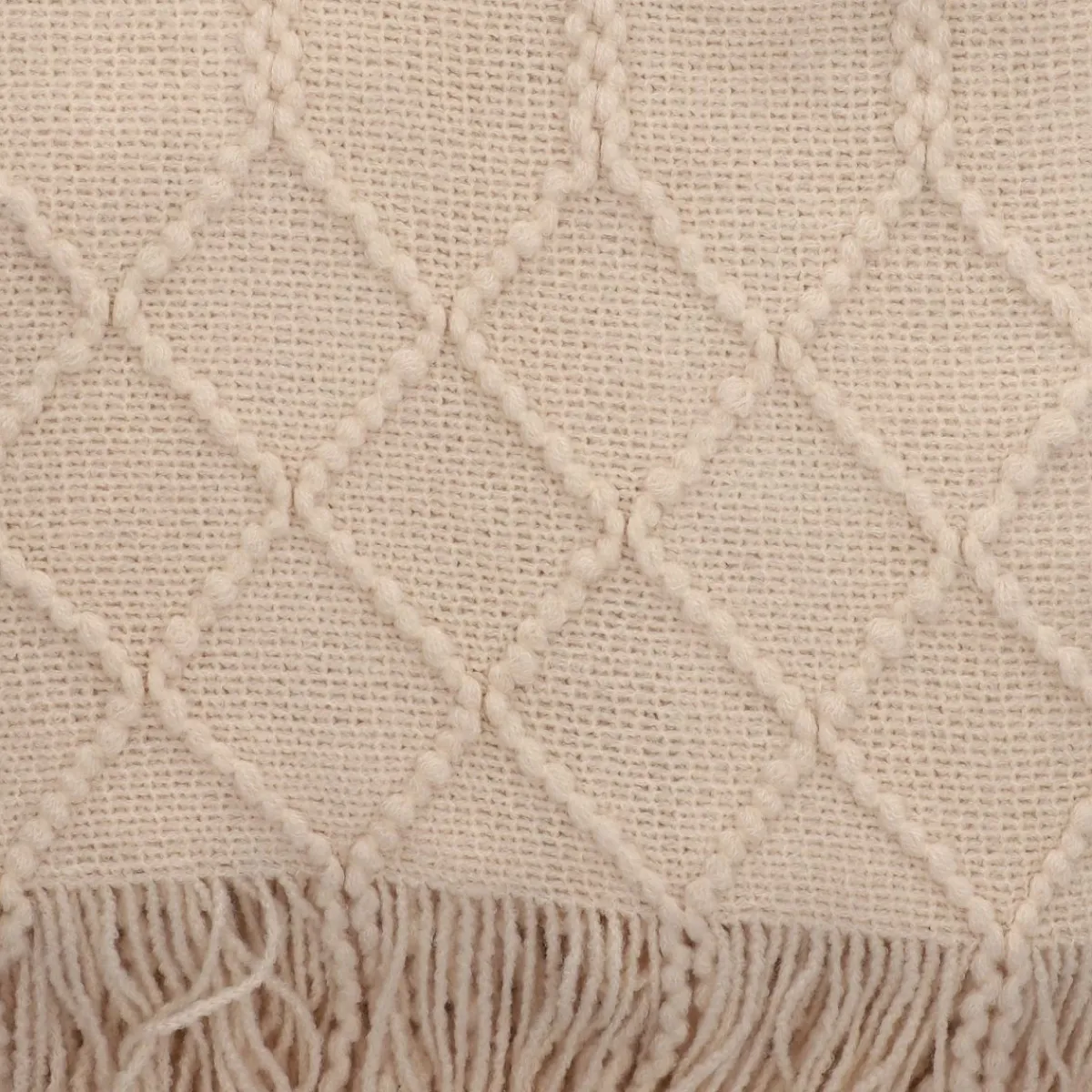 HOMLA Koc Loop W Splot Kulkowy 130X170 Cm Bezowy New